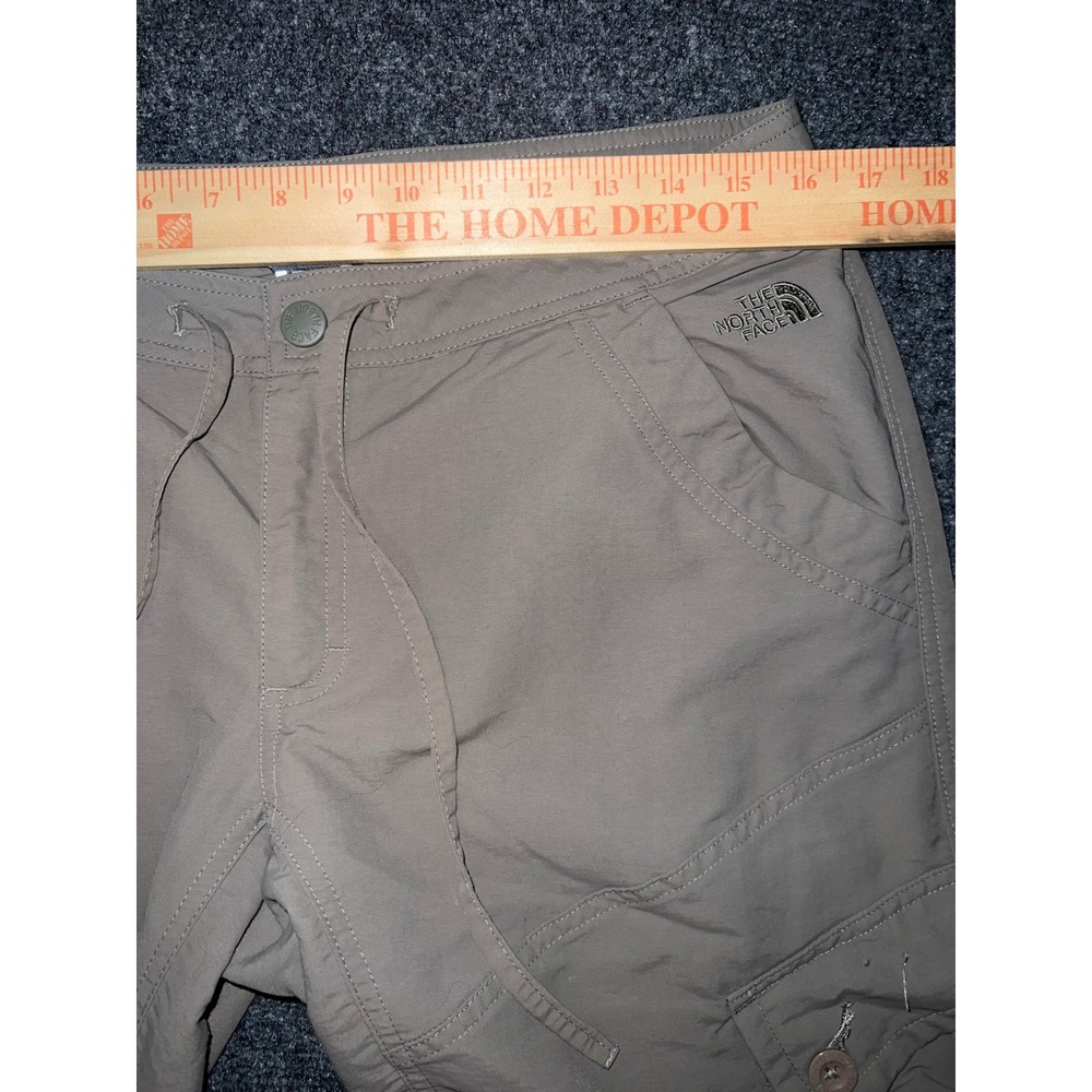 The North Face Womens Cargo Capri Pants Size 10 Taupe Brown Nylon Hiking Outdoor - Picture 4 of 7